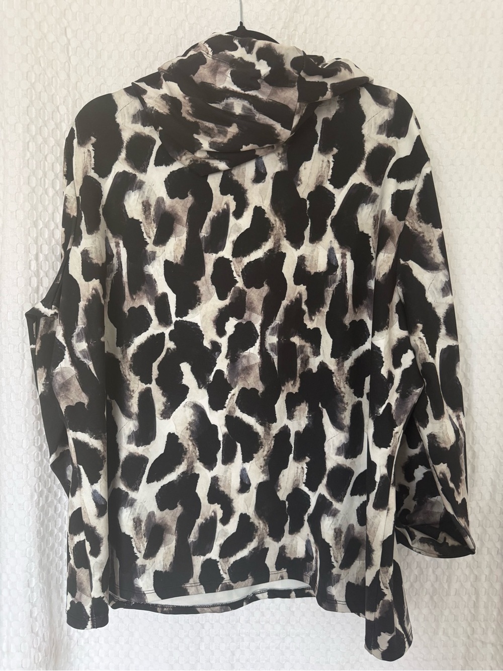 Frank Lyman Weekend XXL Abstract Animal Print Hoodie Tunic Pullover - Picture 3 of 5